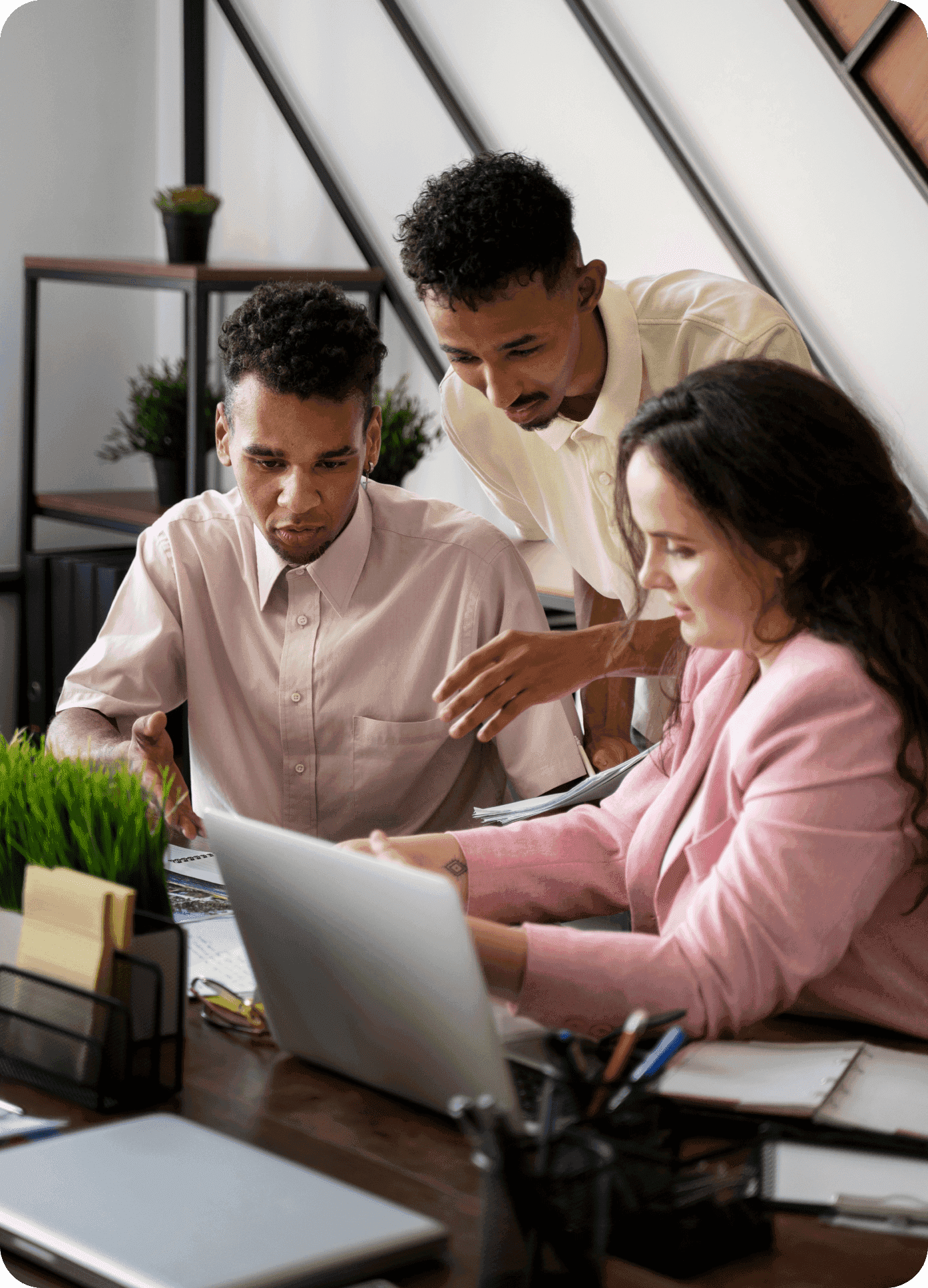 group of people working